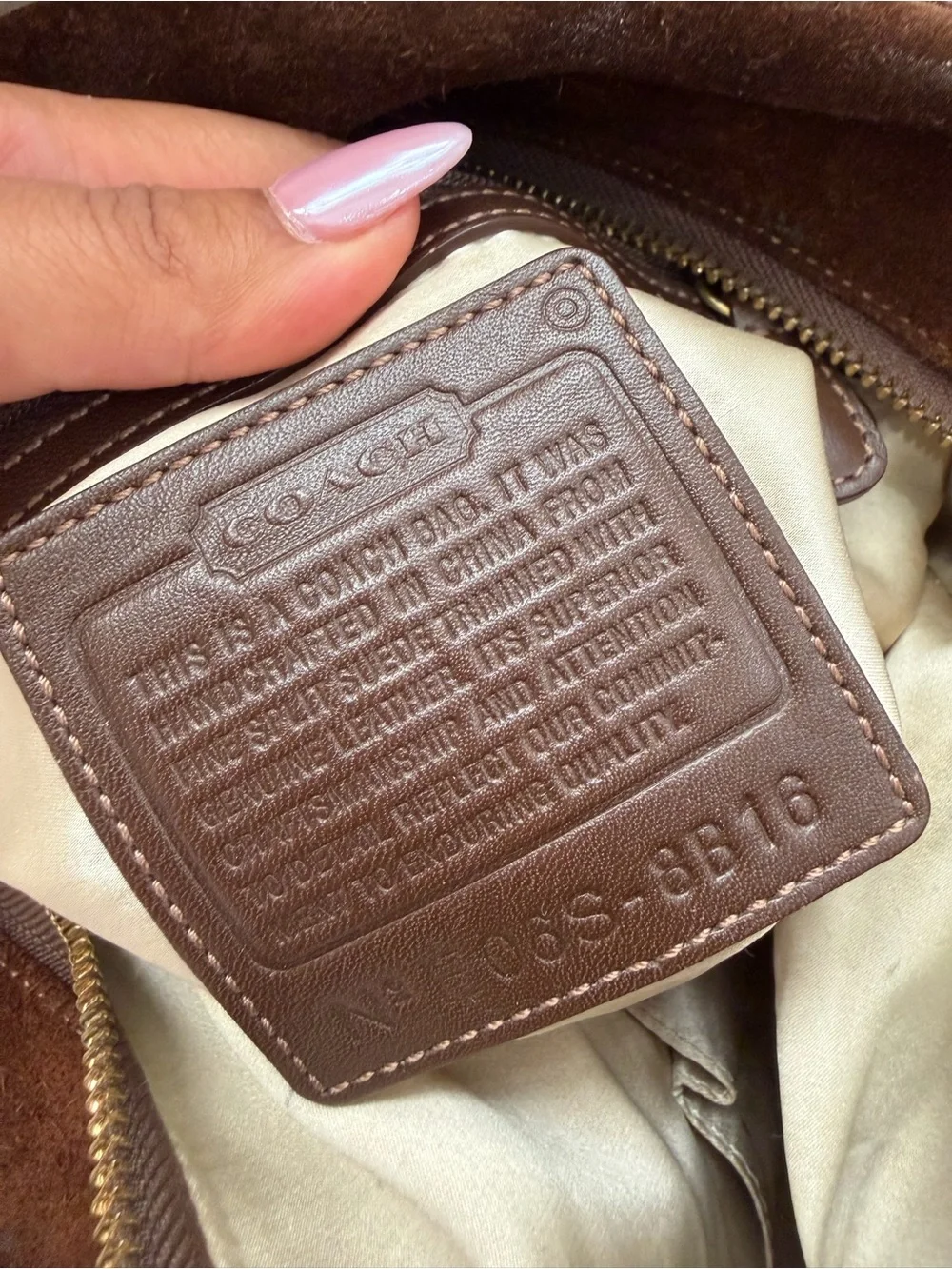 Y2k Coach Patchwork Suede Shoulder Bag in Brown and Tan